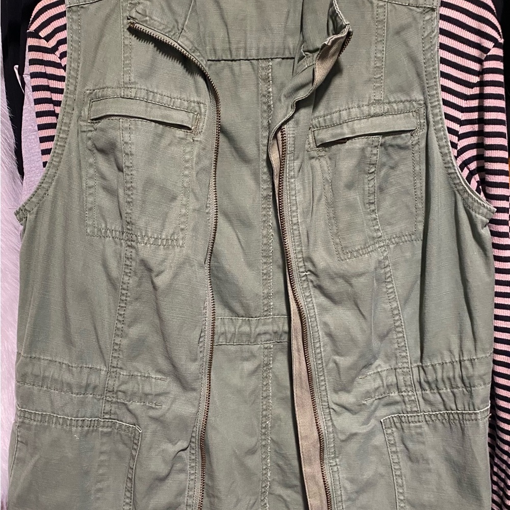 Merona Olive Green Utility Vest